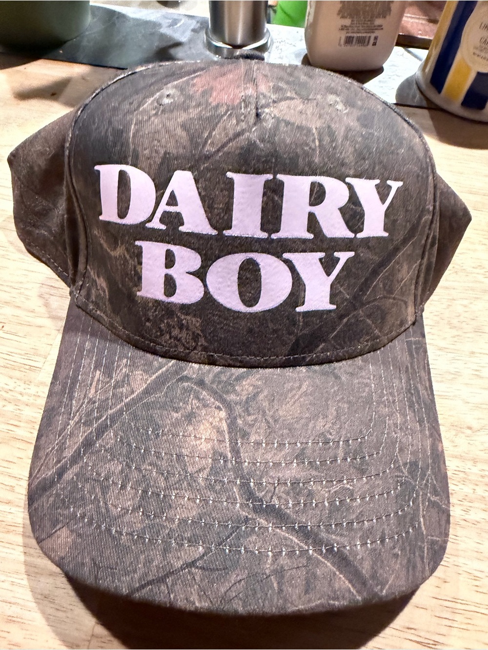 Dairy Boy Brown Camouflage Baseball Cap